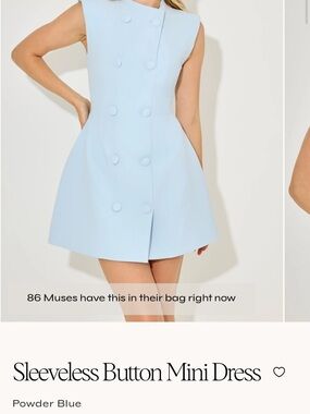 Odd muse sleeveless button dress